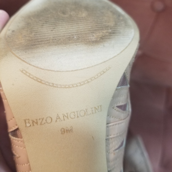 Enzo Angiolini patent blush stilettos with mesh, 9 - Picture 2 of 6